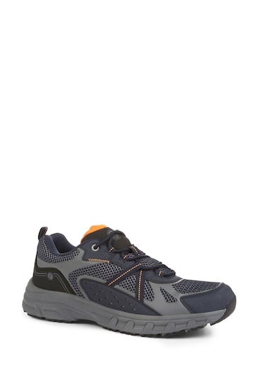 Pavers Mens Blue Wide-Fit Trainers