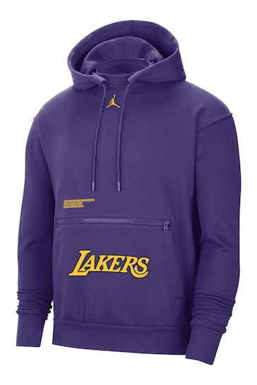 Nike Purple Fanatics Los Angeles Lakers Jordans Jordan Statement Courtside Hoodie