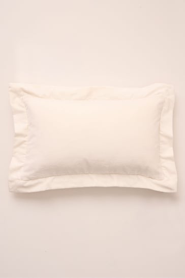 Truly Cream Velvet Flange Rectangle 50 x 30cm Cushion