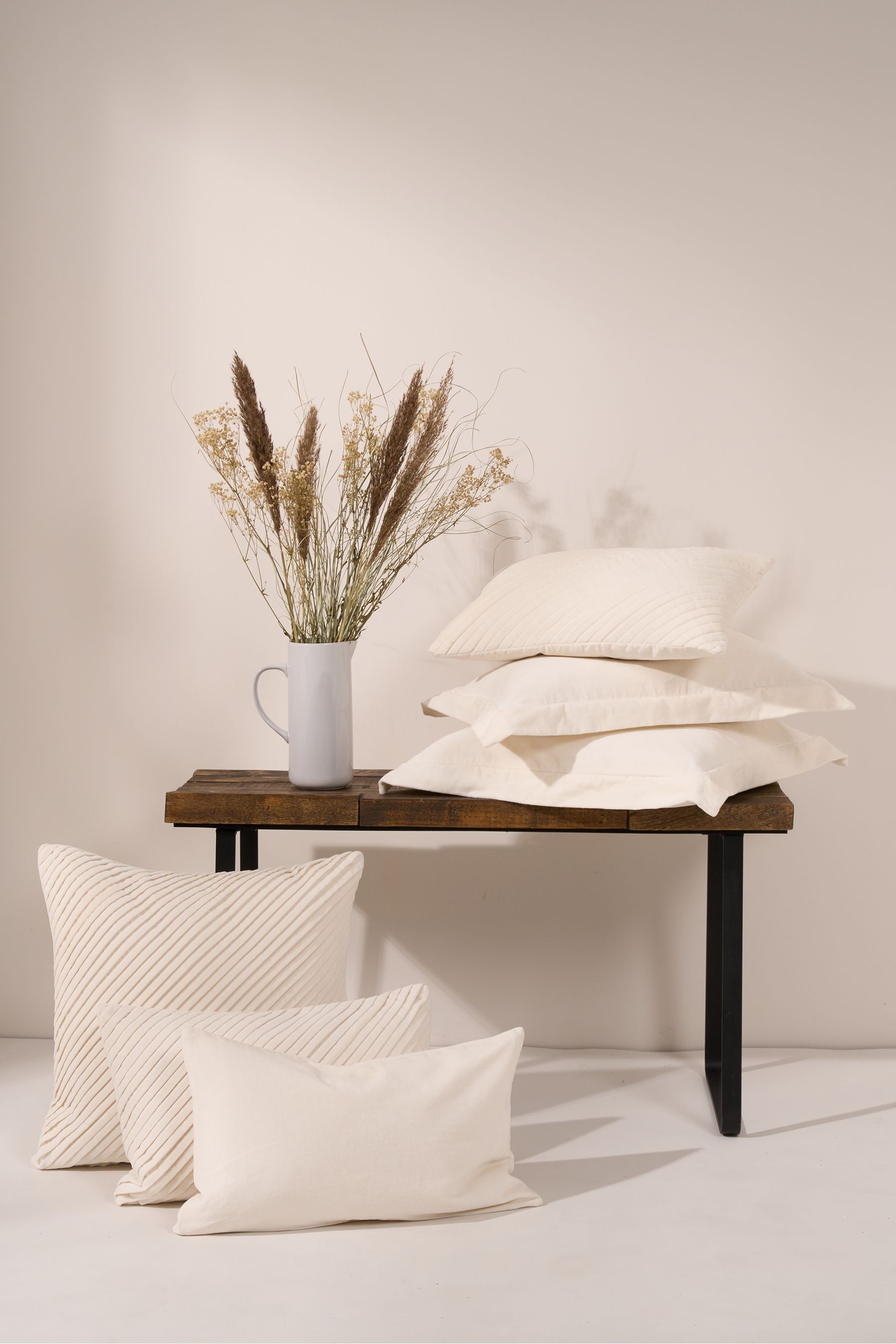 Buy Truly Cream Velvet Flange Rectangle Rectangle Cushion from the