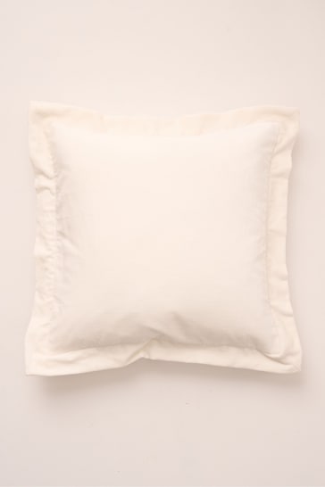 Truly Cream Velvet Flange Rectangle 50 x 50cm Cushion
