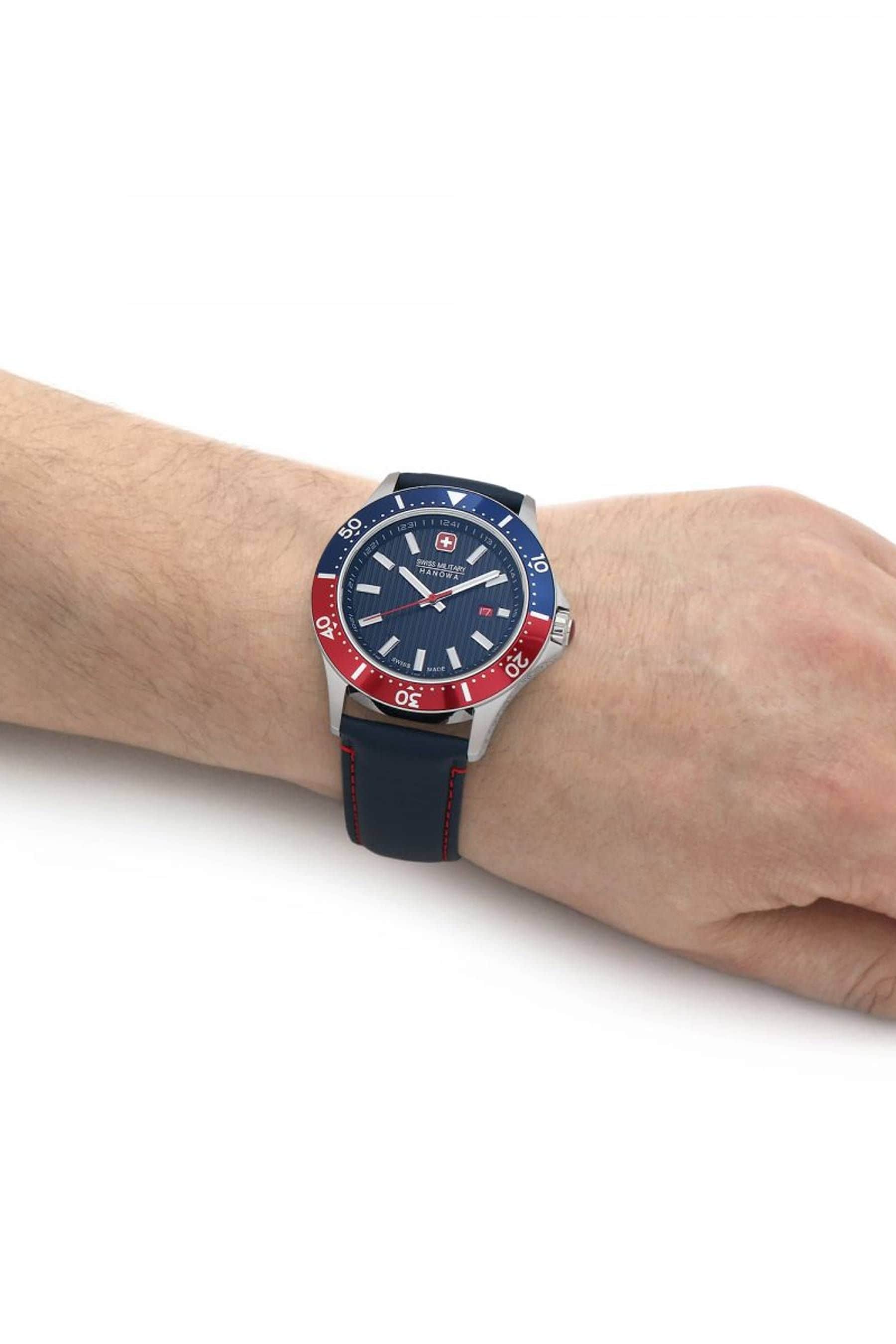 Buy Swiss Military Gents Blue Hanowa Flagship X Watch from the