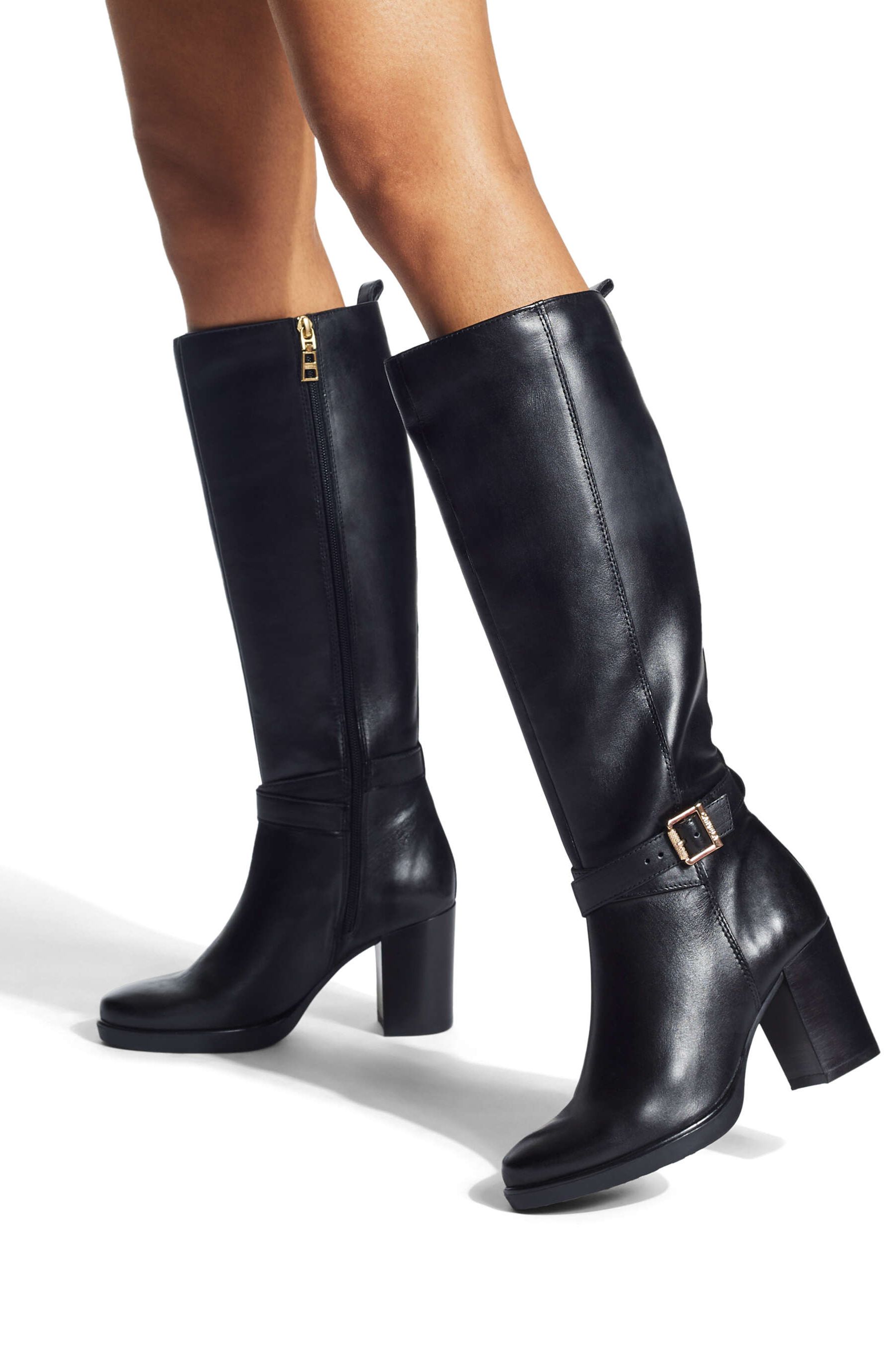 Carvela black shop knee high boots