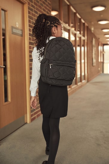 Black Quilted Backpack