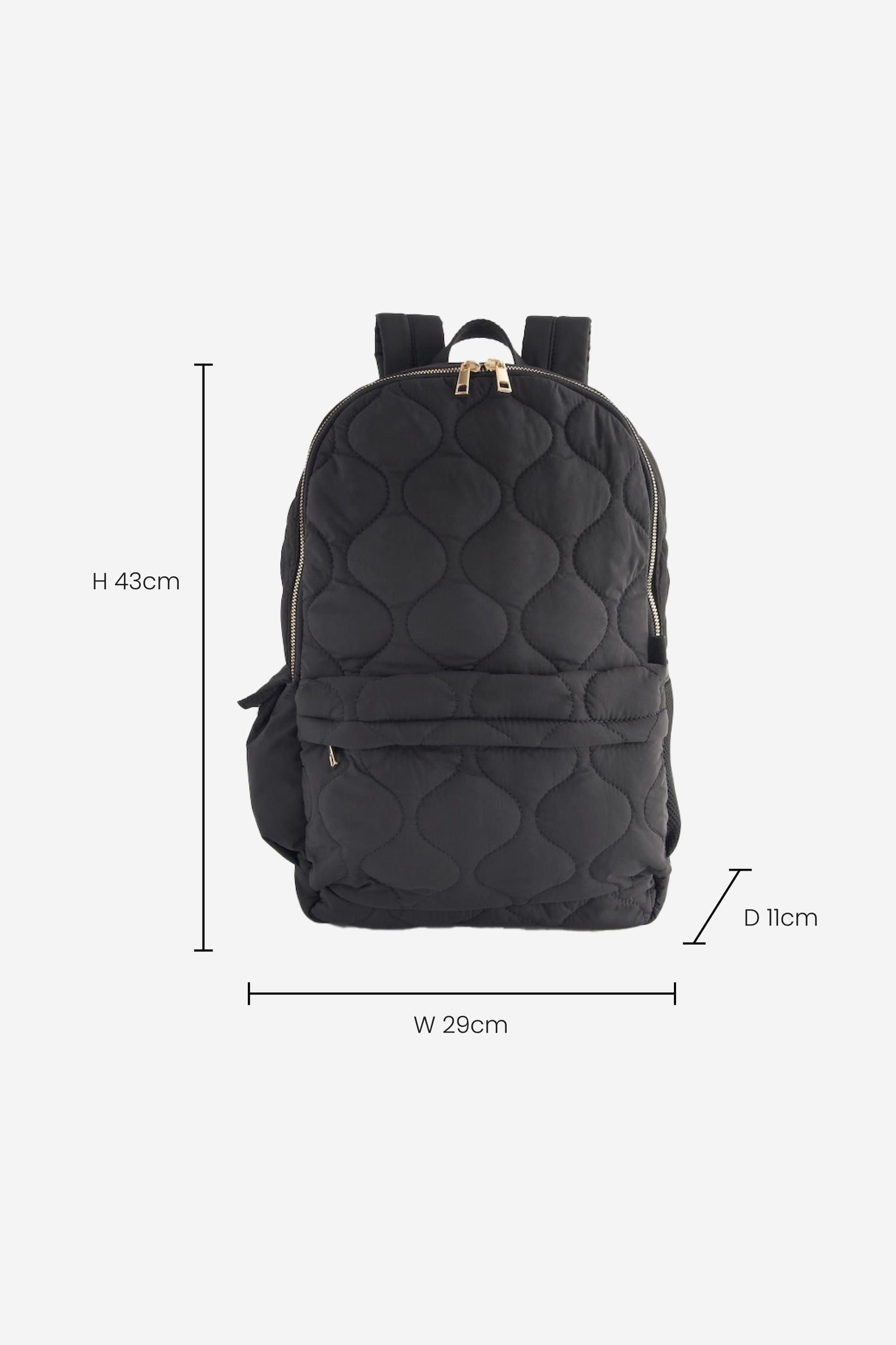 Buy Black Quilted Backpack from the Next UK online shop