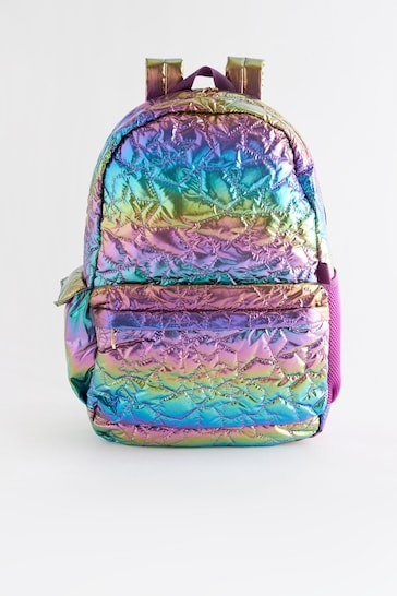 Metallic Quilted Backpack