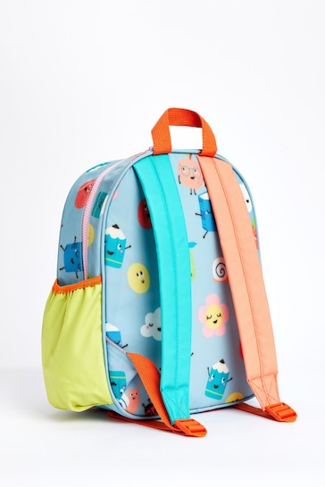Blue Fruit Print Backpack