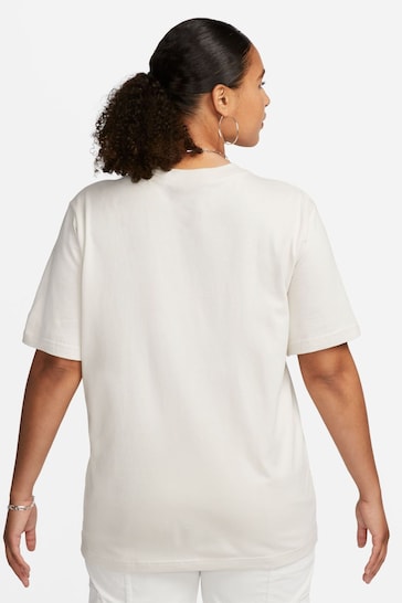 Nike Ivory Oversized Mini Swoosh T-Shirt