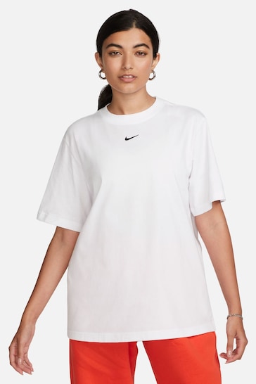 Buy Nike White Oversized Mini Swoosh T-Shirt from the Next UK online shop