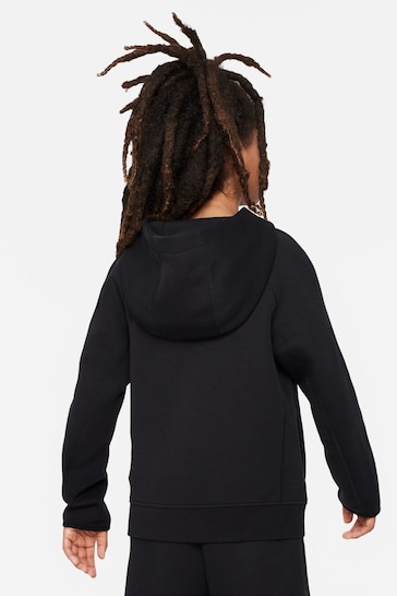 Nike Charcoal Grey/Black Tech Fleece Overhead Hoodie