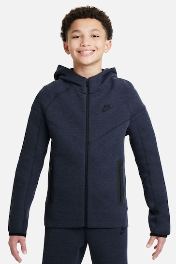 Nike Dark Blue Tech Fleece Zip Through Hoodie