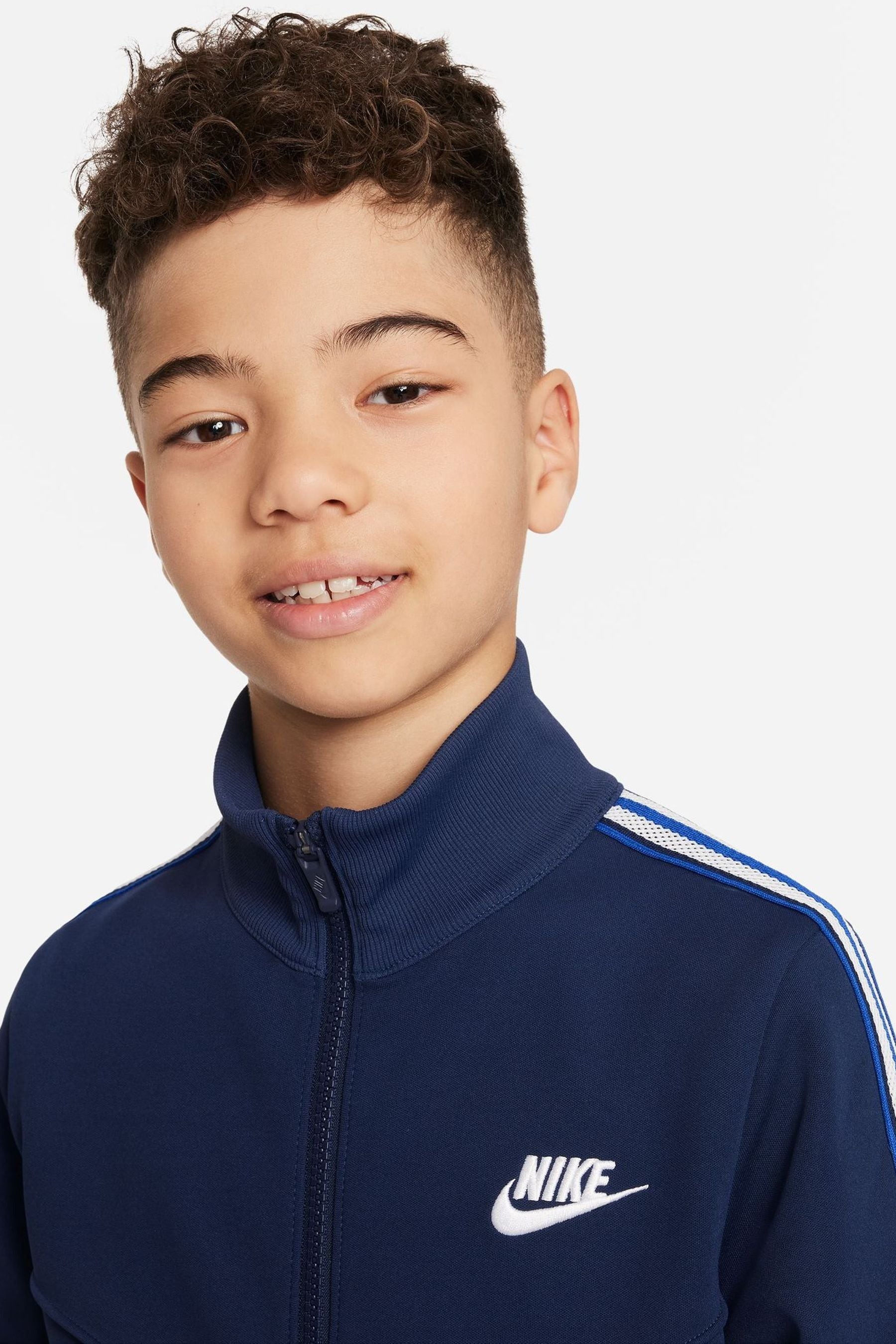 Nike tape tracksuit navy sales