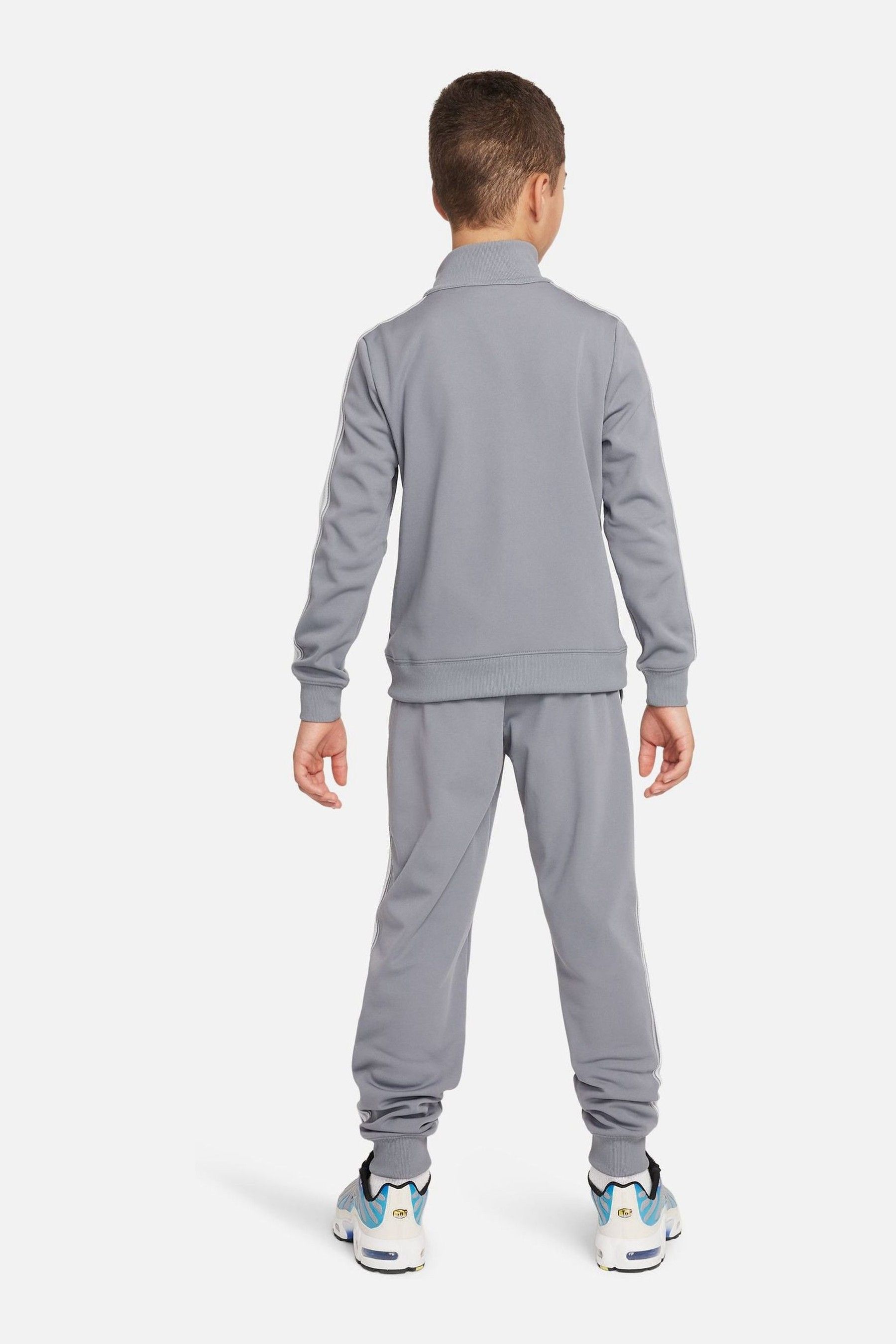 Nike grey cheap tape tracksuit