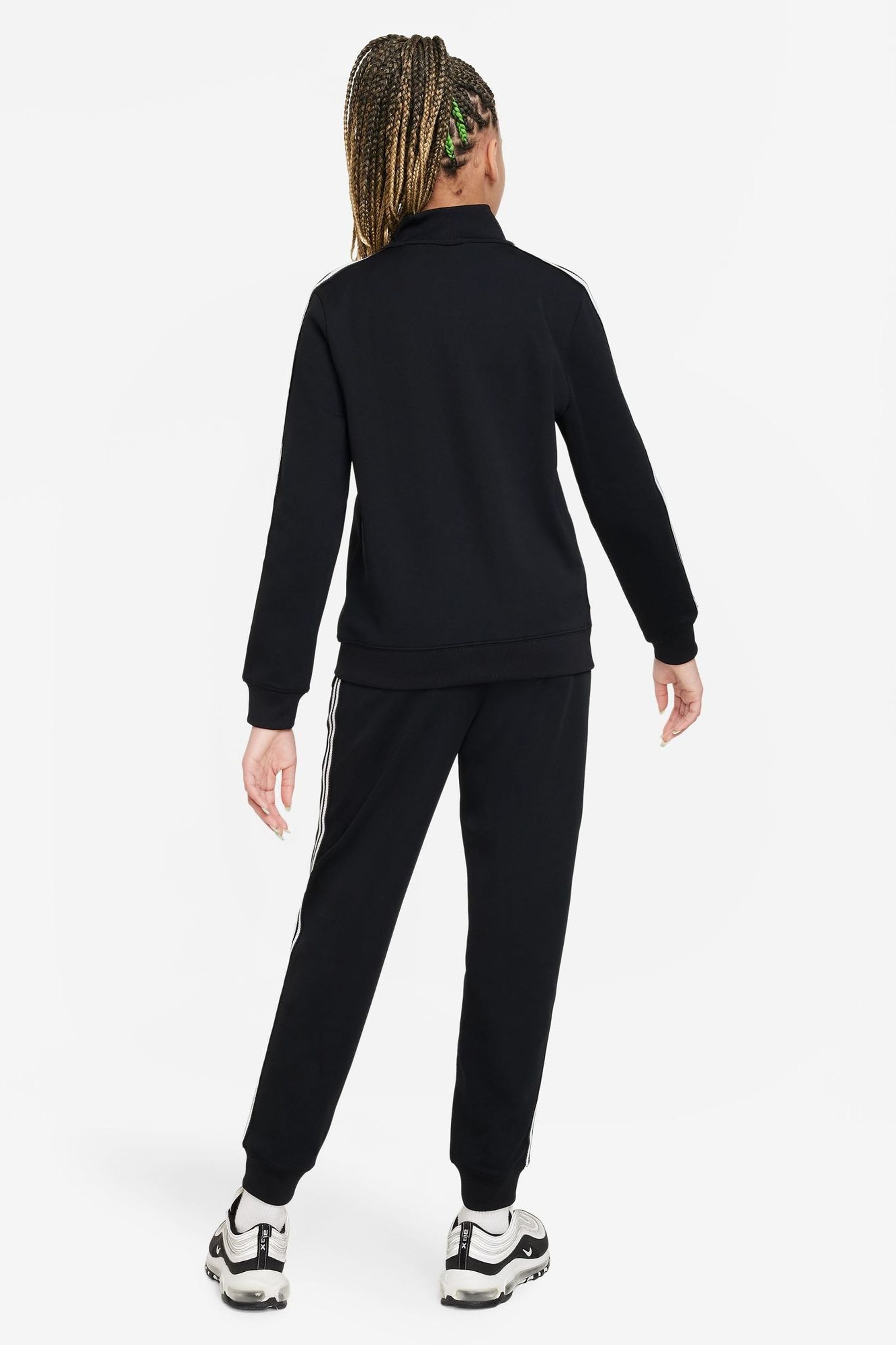 Buy Nike Black Full Zip Tape Tracksuit from the Next UK online shop