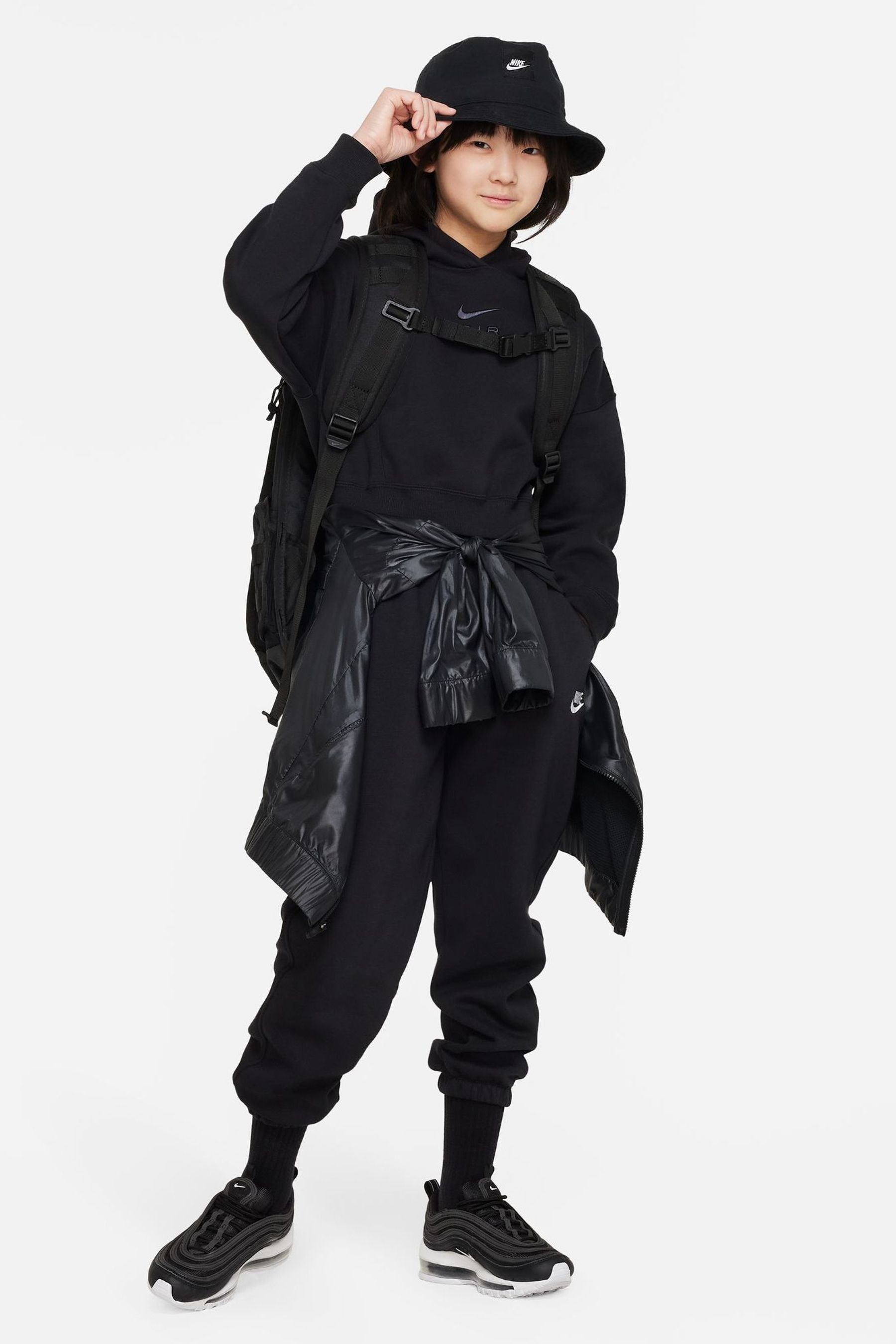 Nike black oversized 2025 joggers