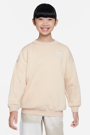 Nike Neutral Oversized Club Fleece Sweatshirt