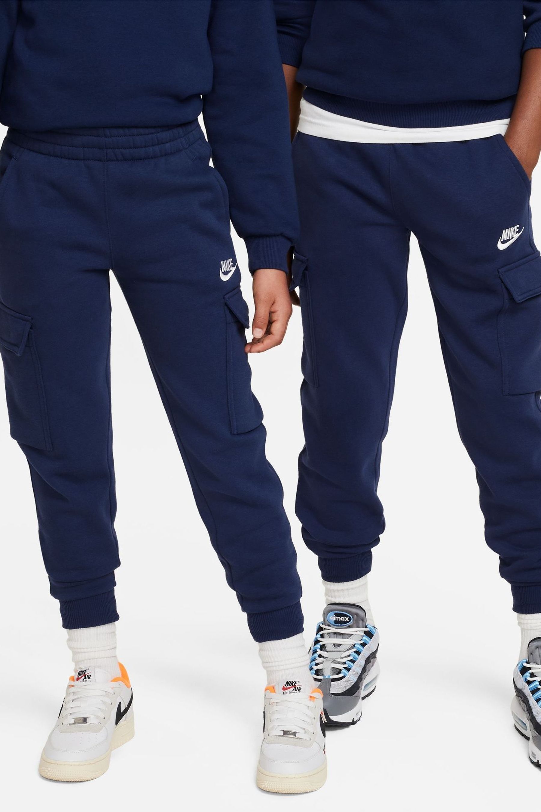 Nike club 2025 fleece pants navy