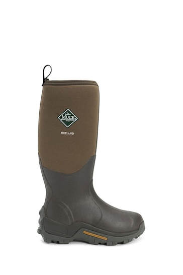 Muck Boots Brown Wetland Hi Patterned Wellies