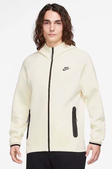 Nike White Tech Fleece Full Zip Hoodie