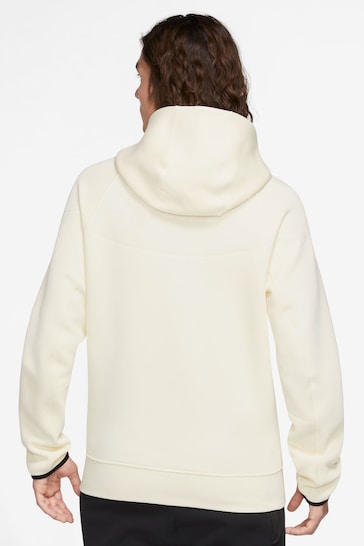 Nike White Tech Fleece Full Zip Hoodie