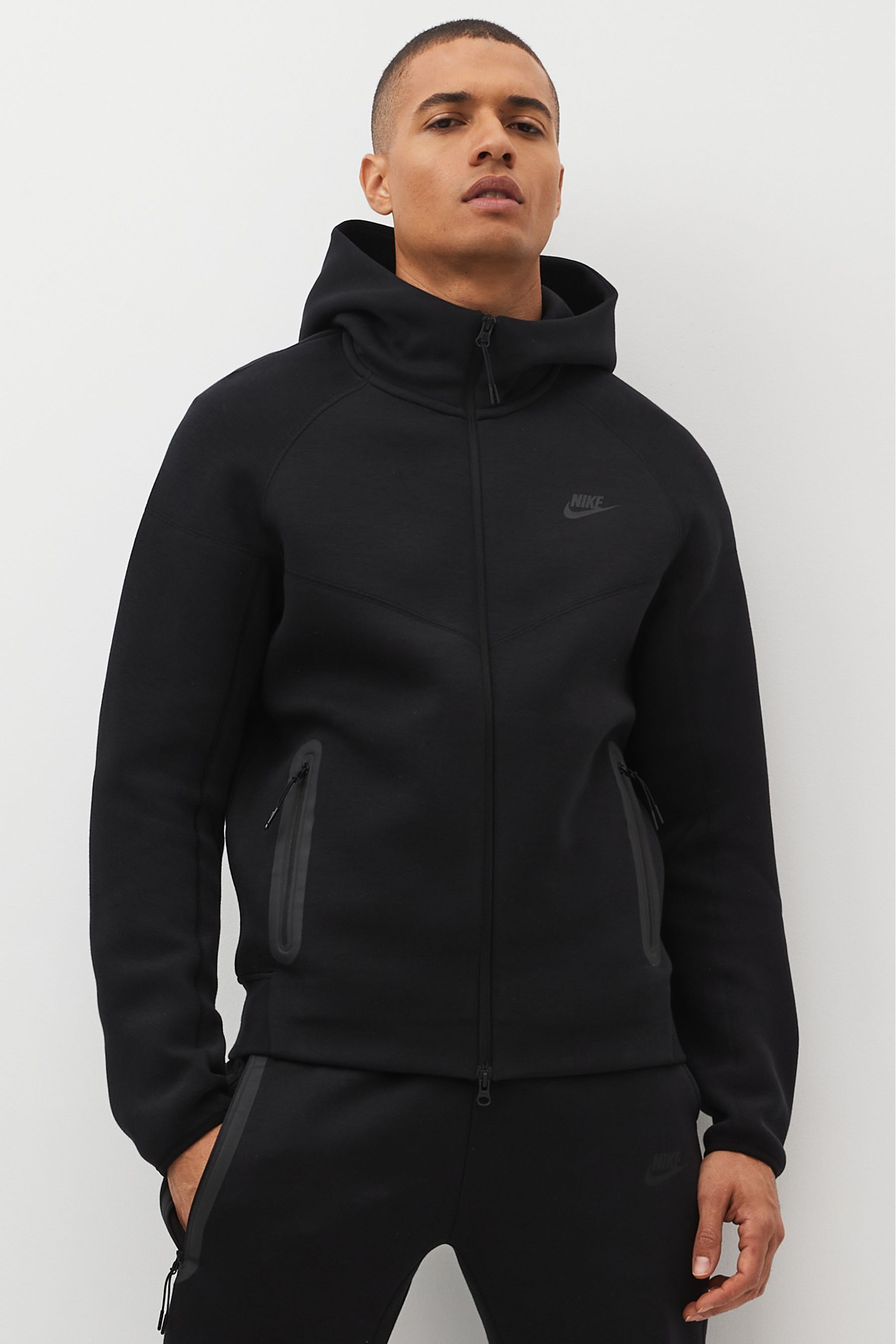 Nike Black Tech Fleece Zip Up Hoodie