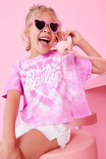 Barbie Pink Tie Dye Boxy License T-Shirt (3-16yrs)