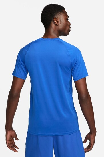 Nike force Blue Pro Dri-FIT Slim ShortSleeve Top