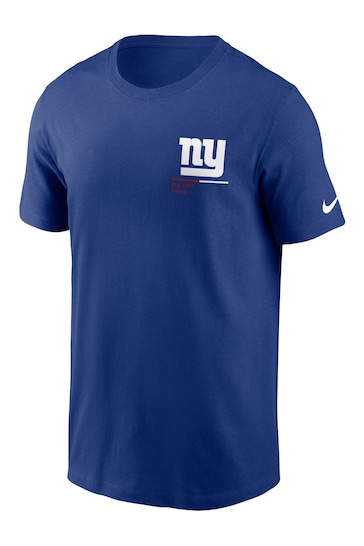 Nike Blue NFL Fanatics New York Giants Essential Team Incline T-Shirt
