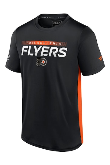 Philadelphia Flyers Fanatics Branded Authentic Pro Short Sleeve Tech Black T-Shirt