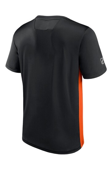 Philadelphia Flyers Fanatics Branded Authentic Pro Short Sleeve Tech Black T-Shirt