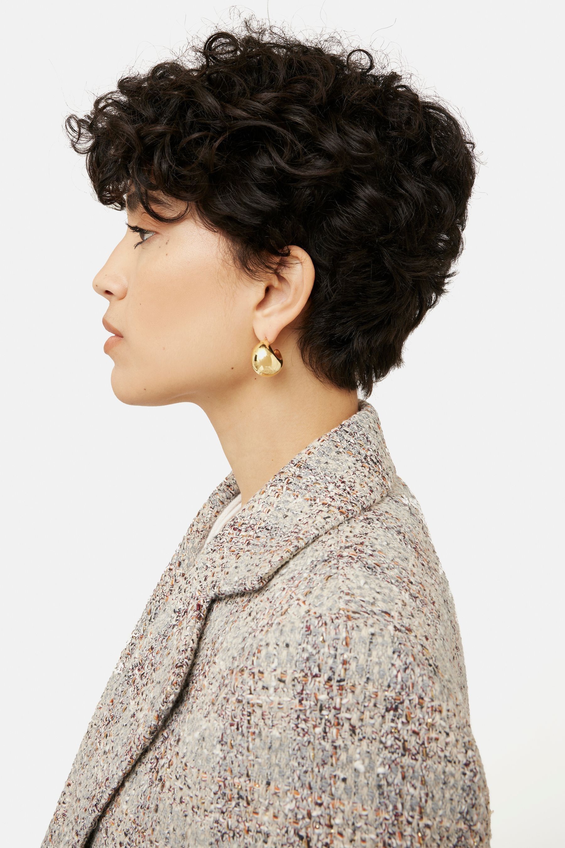 Buy Jigsaw Grey Boucle Coat from the Next UK online shop