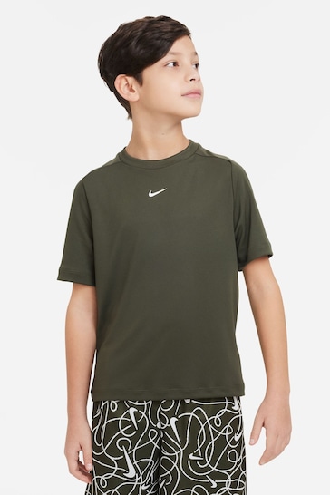 Nike Khaki Green Dri-FIT Multi + Training T-Shirt