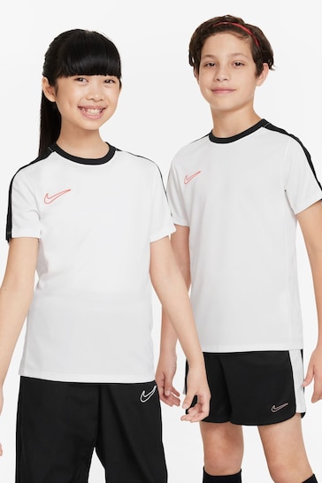 Nike White/Black Dri-FIT Academy Training T-Shirt