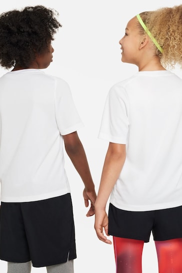 Nike White Dri-FIT Multi + Training T-Shirt