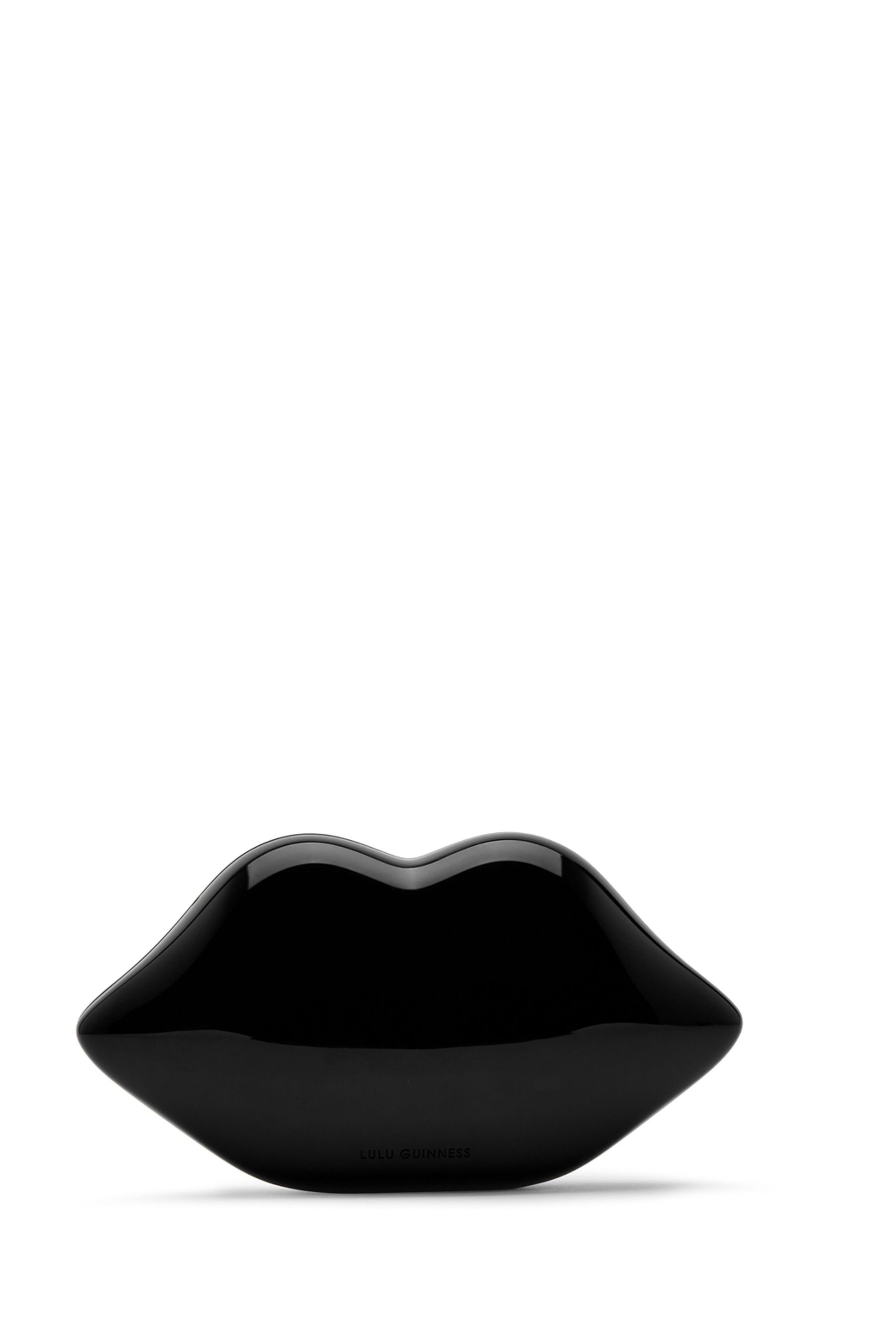 Buy Lulu Guinness Acrylic Lips Black Clutch from the Next UK