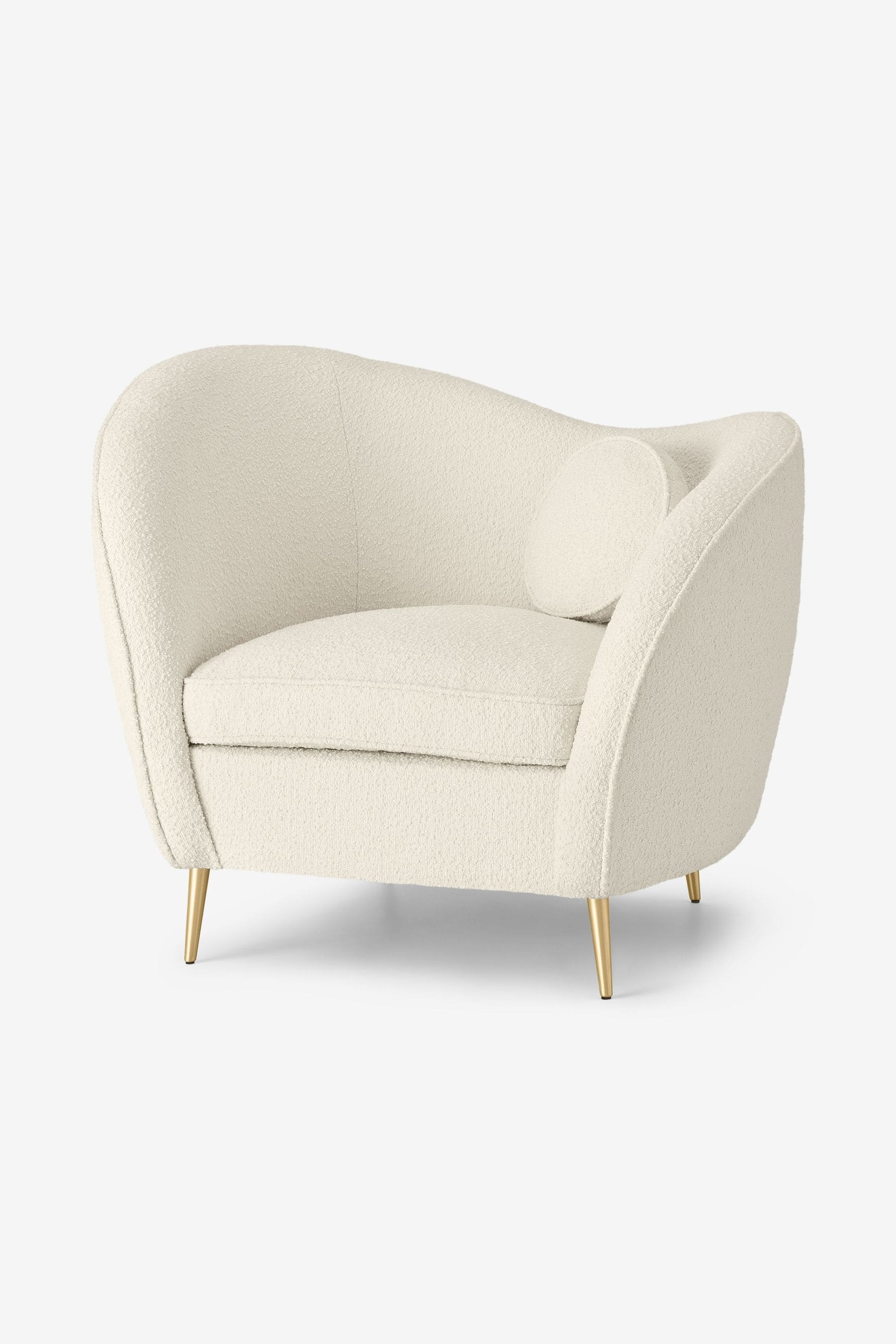 Buy MADE.COM Soft Boucle Paper White Kooper Accent Armchair from