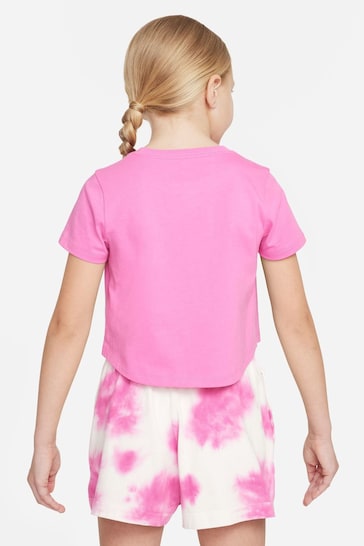 Nike Pink Futura Cropped T-Shirt