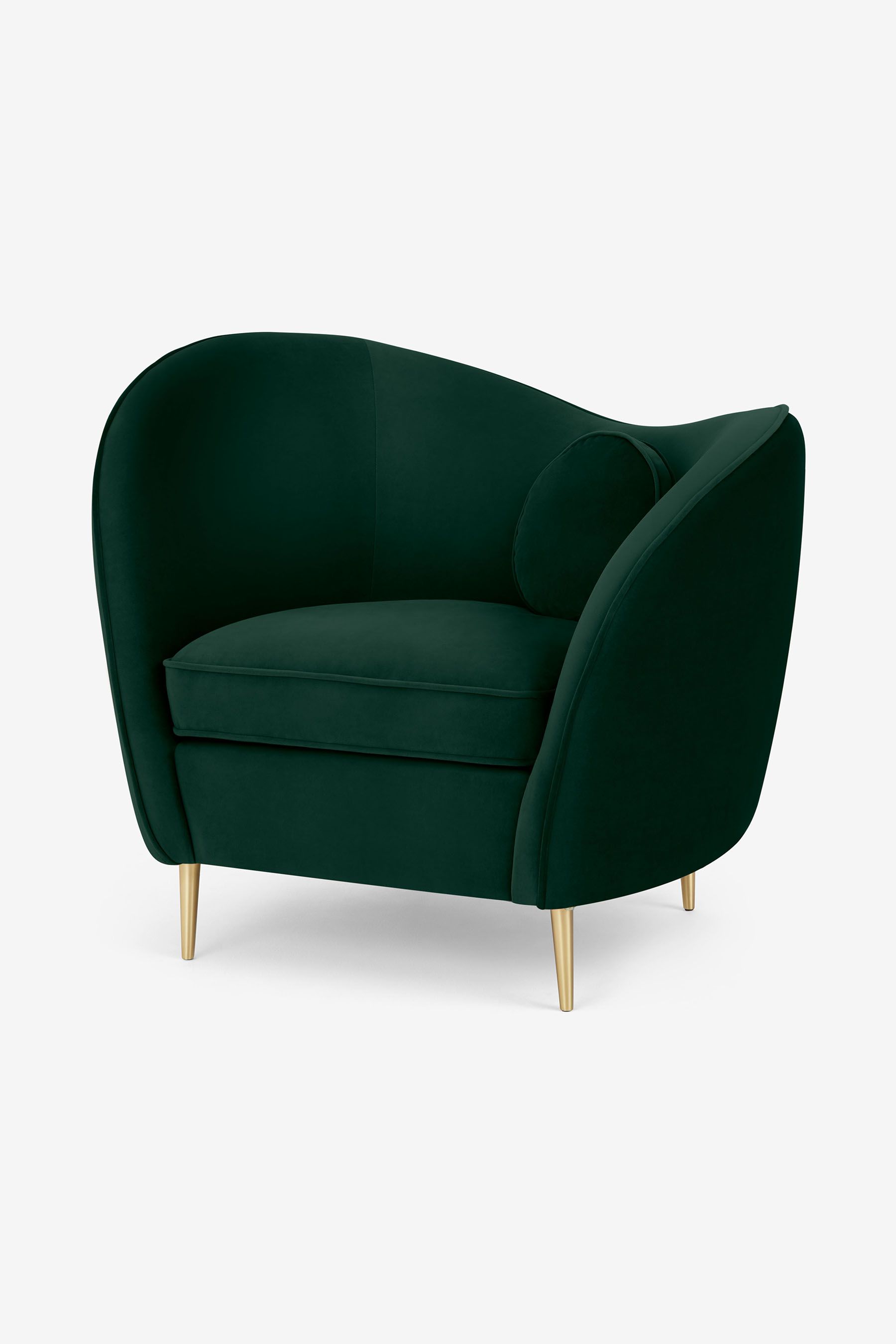 Buy MADE.COM Modern Velvet Bottle Green Kooper Accent Armchair