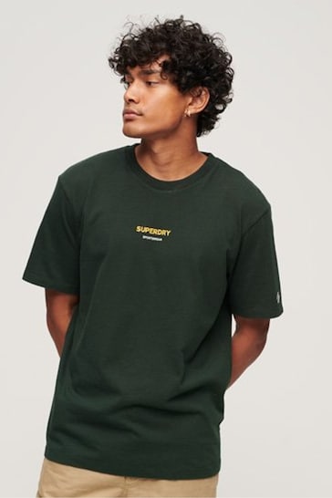 Superdry Green Sportswear Logo Loose T-Shirt