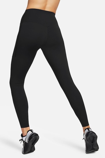 Nike Black Premium Universa Medium Support High Waisted Leggings with Pockets