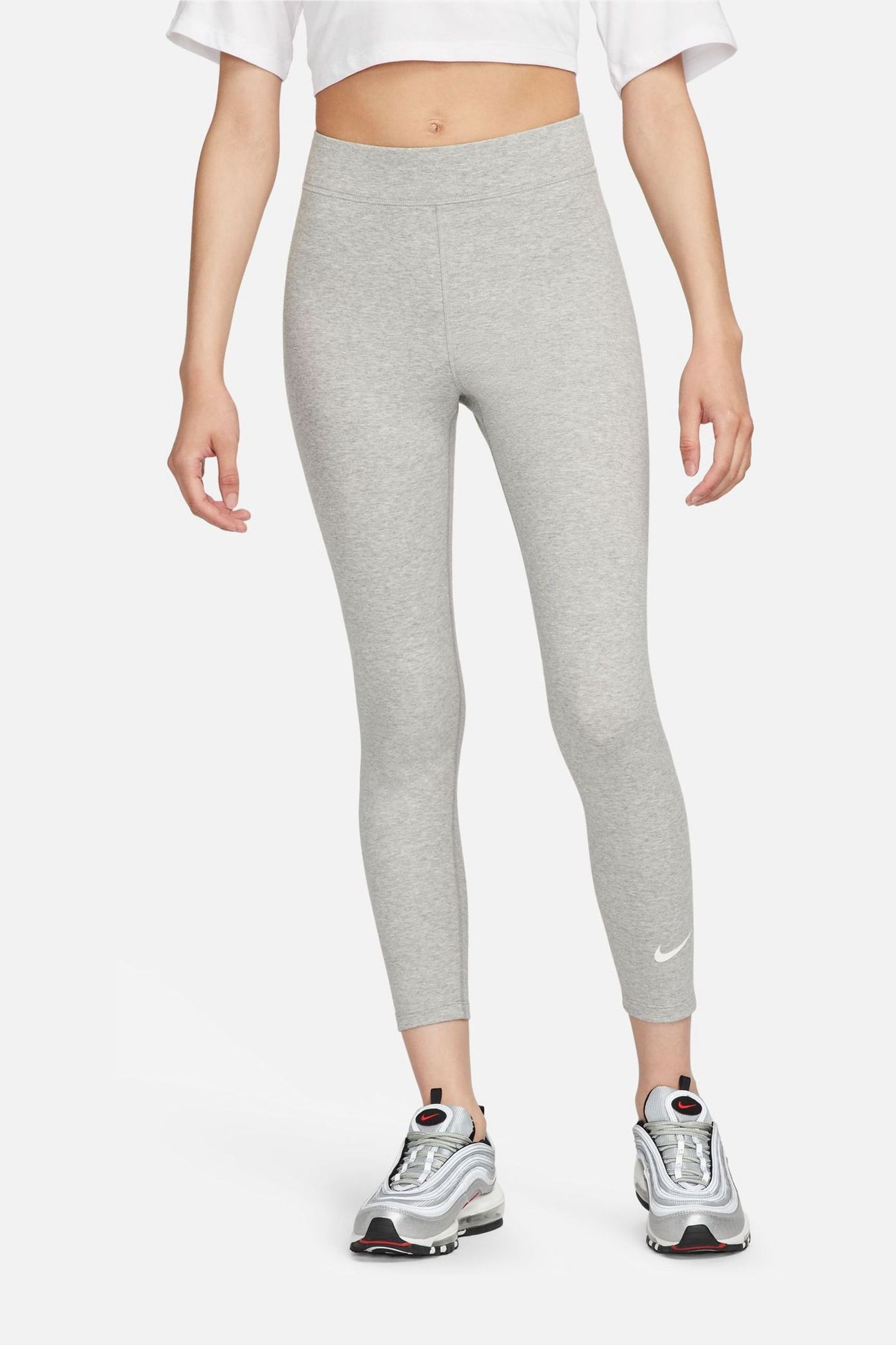 Nike grey swoosh leggings hotsell