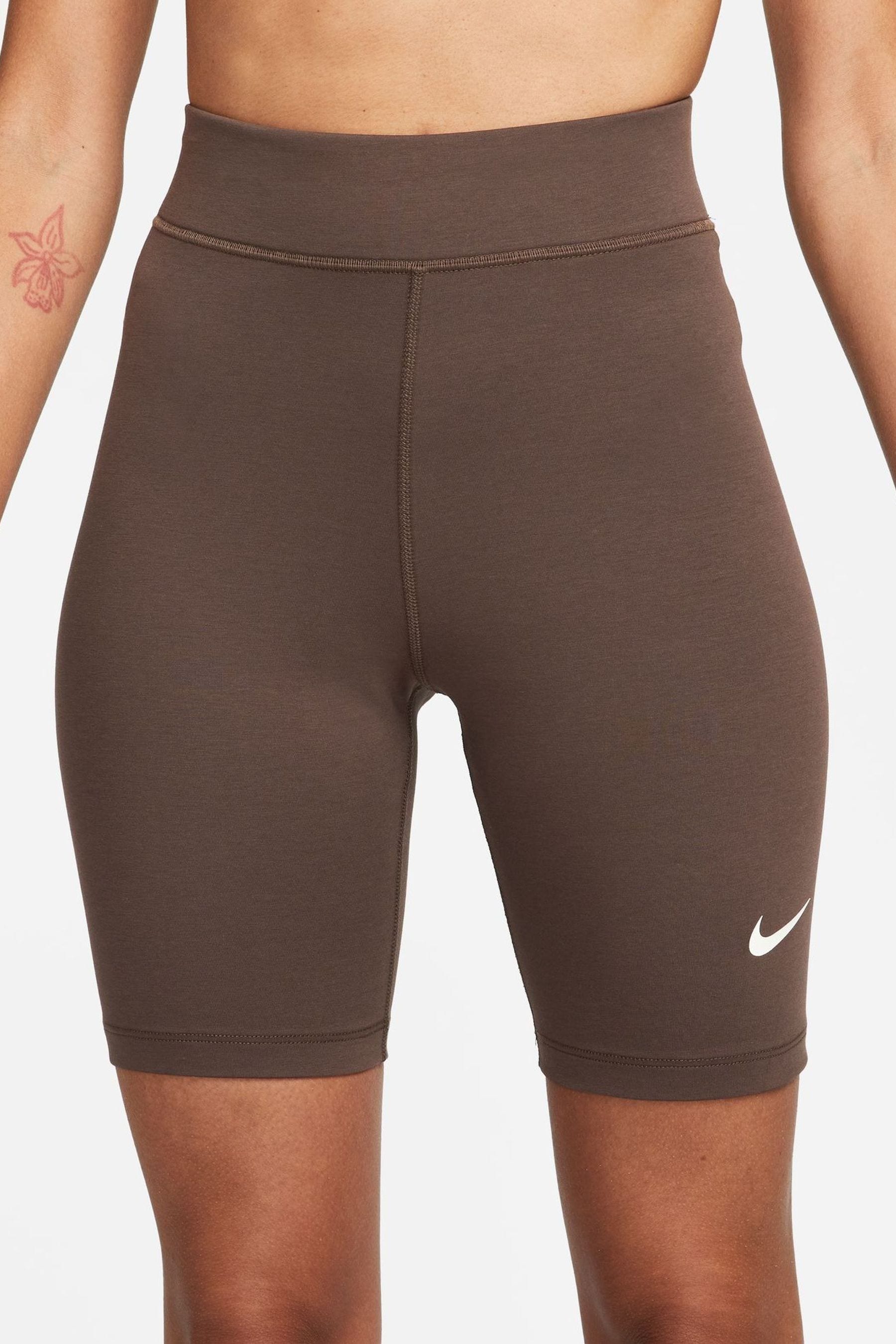 Nike Brown Sportswear High Waisted 8 Cycling Shorts