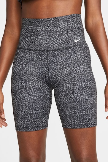 Nike Black One Dri-FIT Mid-Rise 7" All-Over-Print Shorts