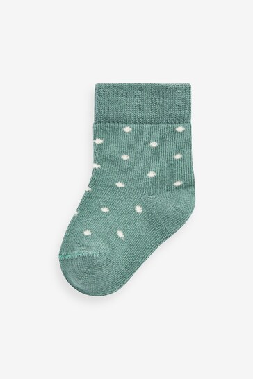 Muted Spot Baby Socks 5 Pack (0mths-2yrs)