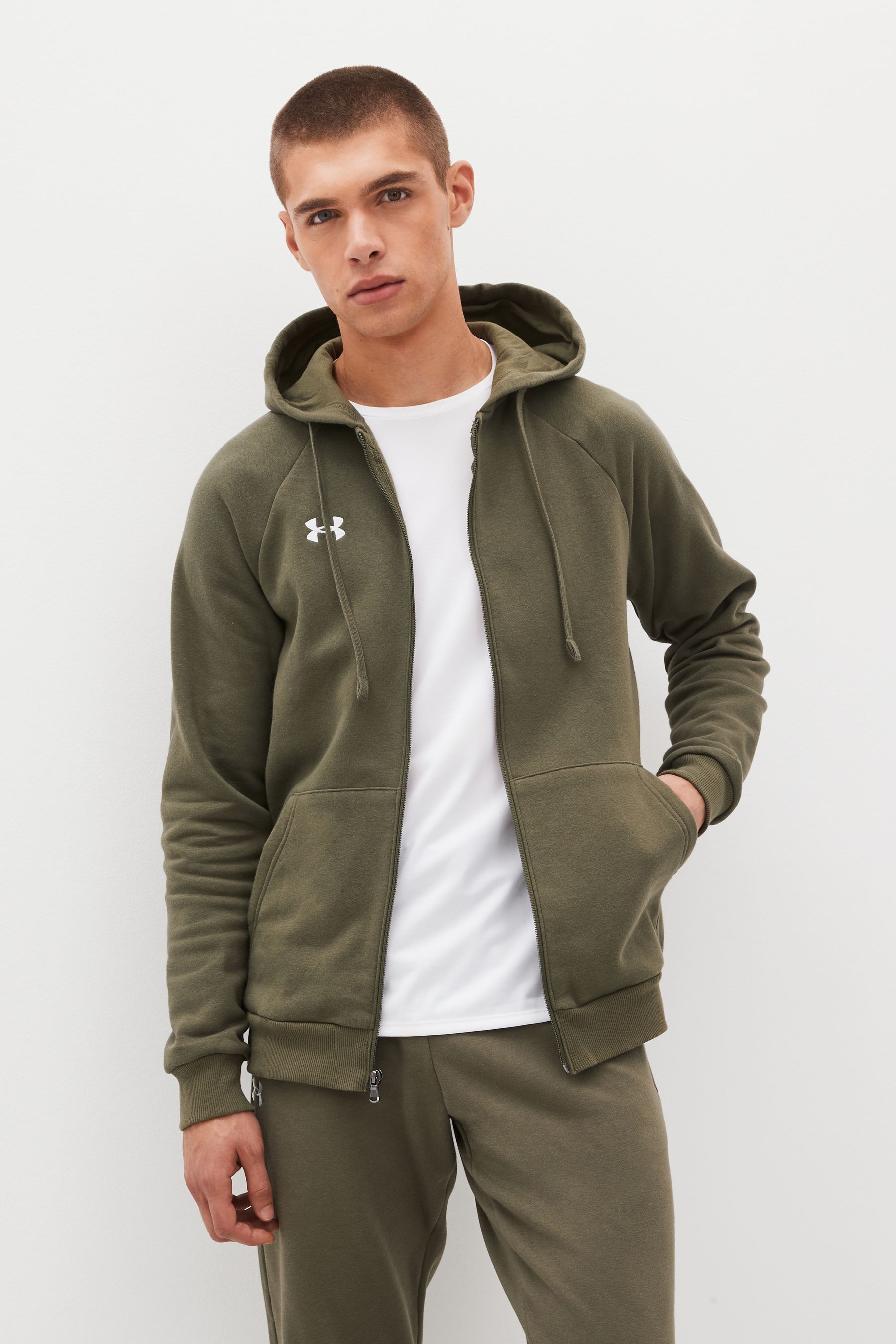 Men's ua rival fleece fitted full zip on sale hoodie