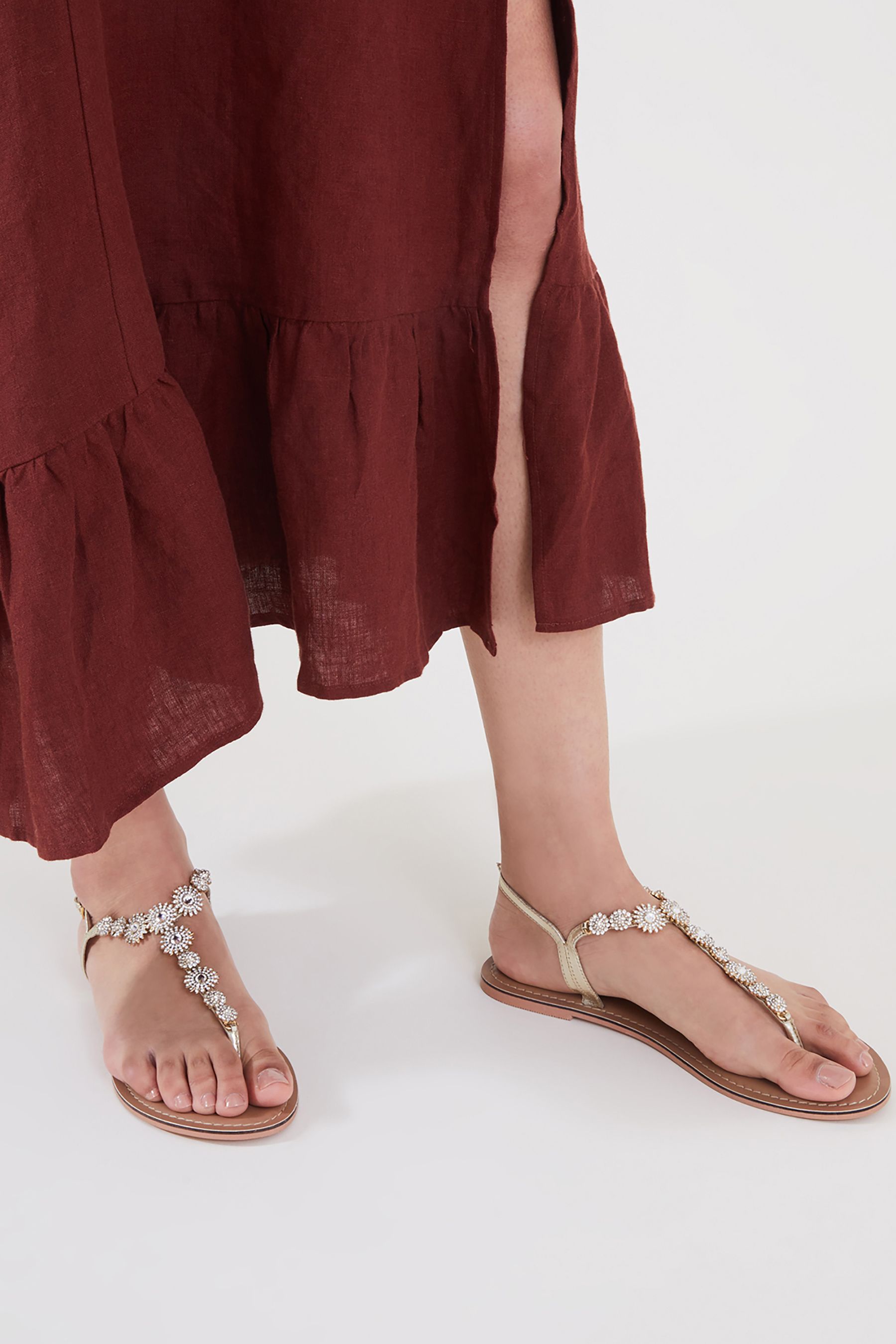 Gold sparkly discount sandals uk
