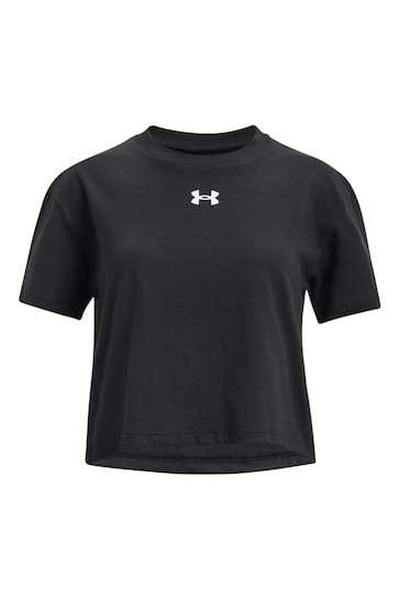 Under Armour Black Crop Sportstyle Logo Short Sleeve T-Shirt