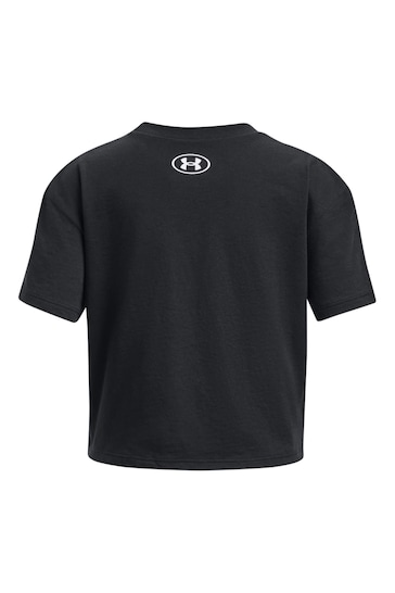 Under Armour Black Crop Sportstyle Logo Short Sleeve T-Shirt