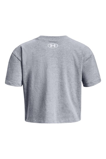 Under Armour Grey Crop Sportstyle Logo Short Sleeve T-Shirt