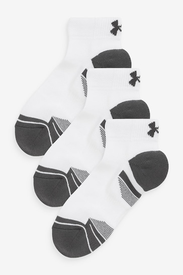 Under Armour White Tech Low Socks 3 Pack